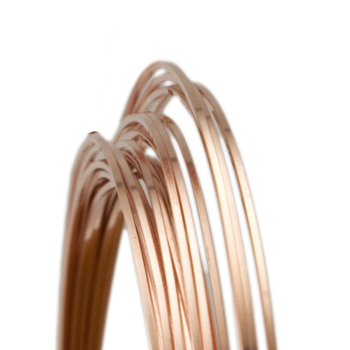 Rose Gold Filled Square Wire, Half Hard18 gauge Wired Up Beads